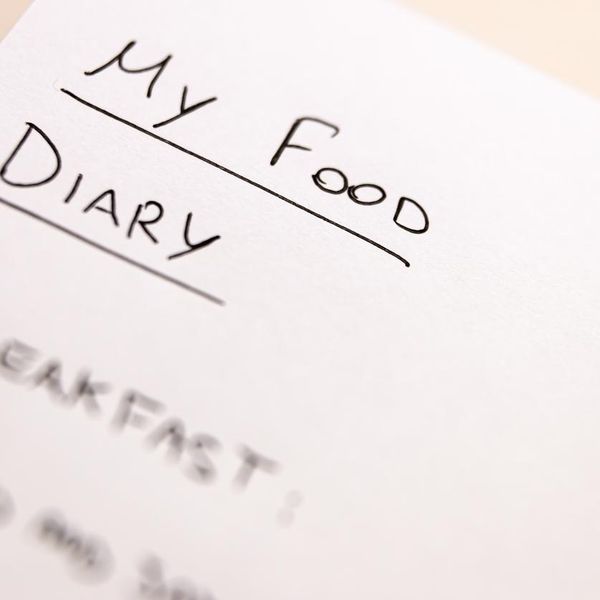Food diary: list of the food of the day