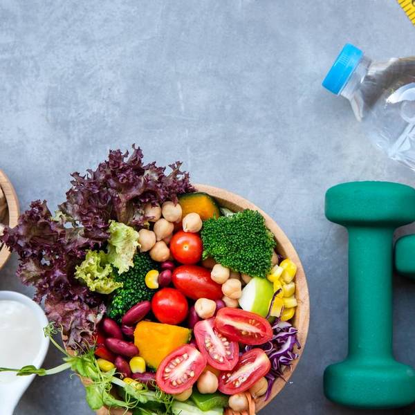 Fresh vegetable salad with Weight scale