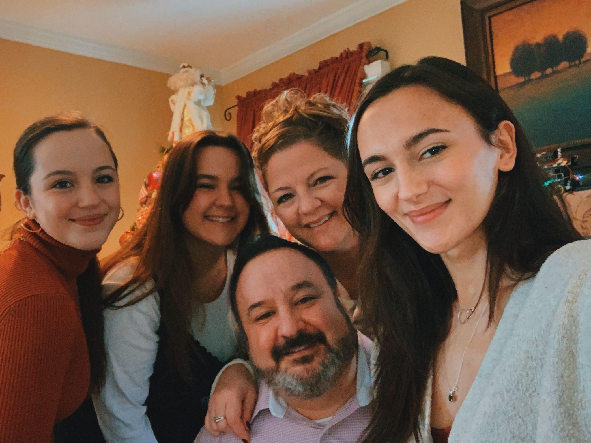 From left: Emma, Mae, David, Laura and Jane Noury, 2021