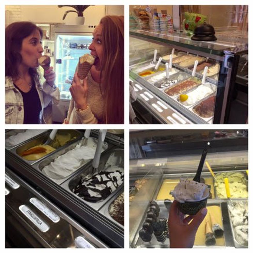 Gelato was the sweet of choice morning, noon and night.