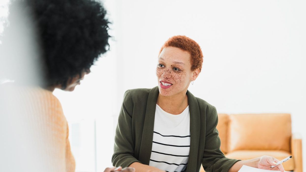 genetic counselor meeting with patient to discuss BRCA gene