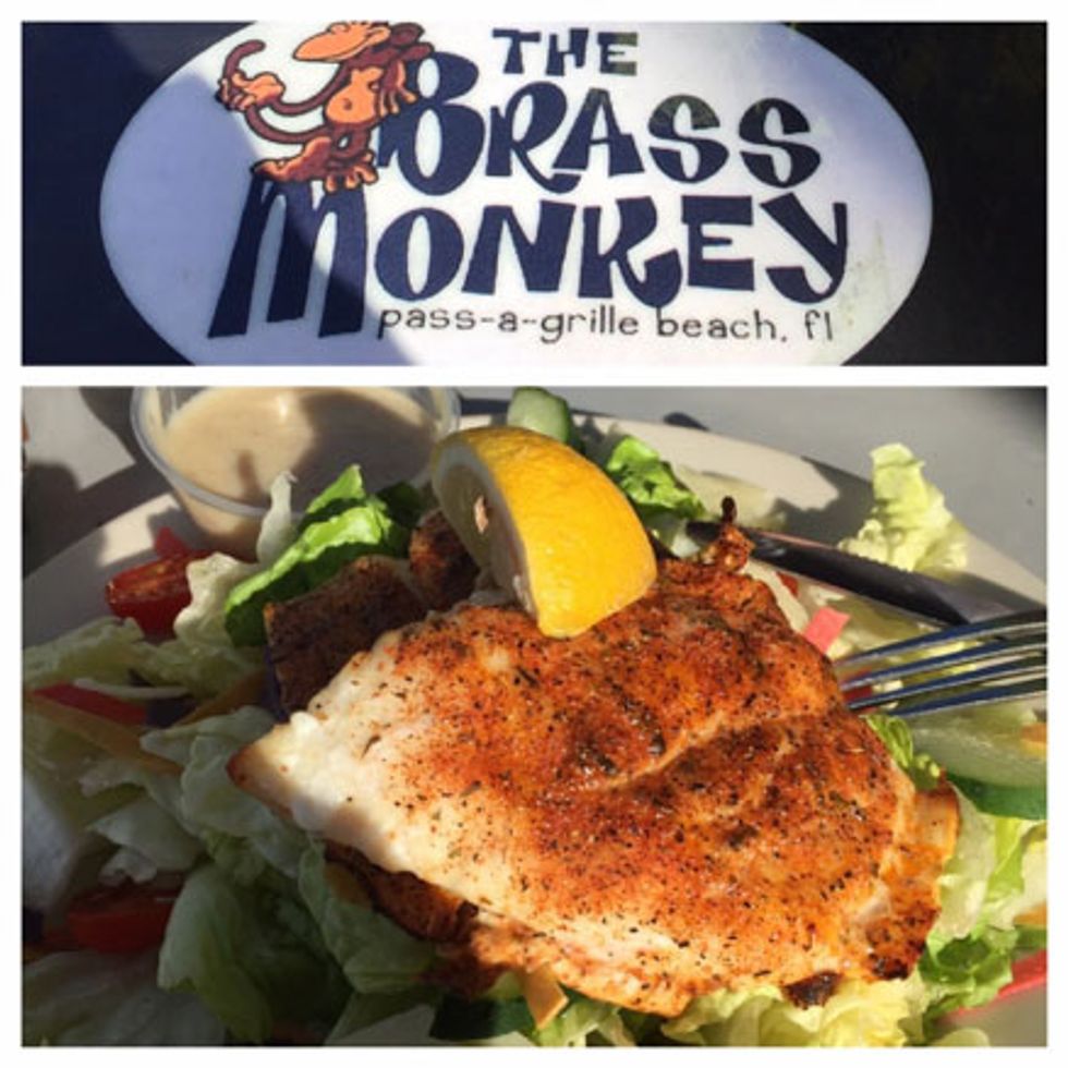 Grouper salad at The Brass Monkey.