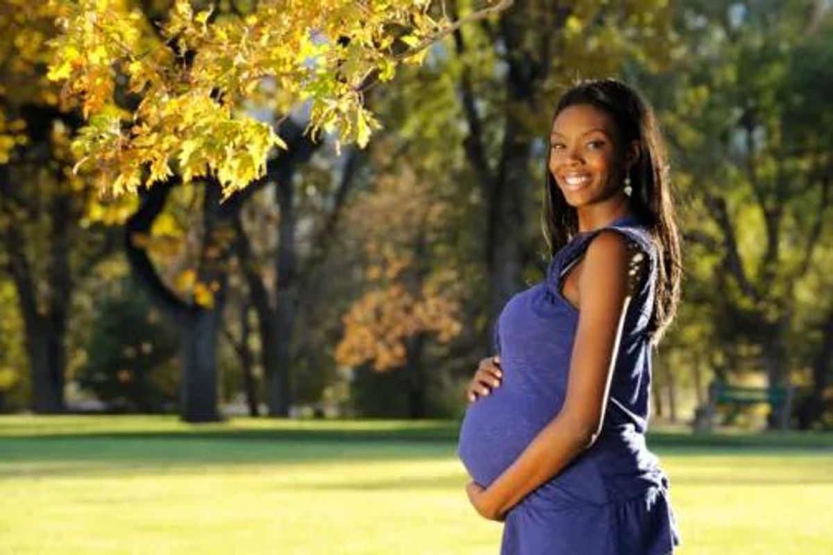 happy pregnant woman