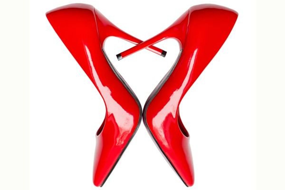high heels in the shape of a heart