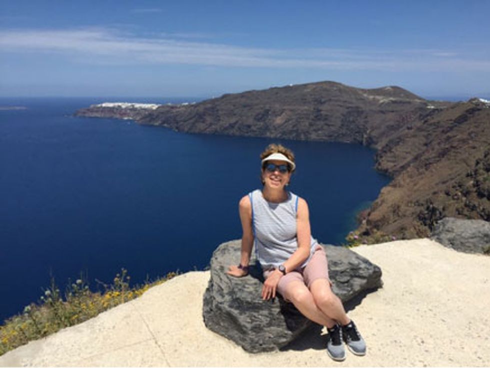 Hiking from Fira to Oia was challenging