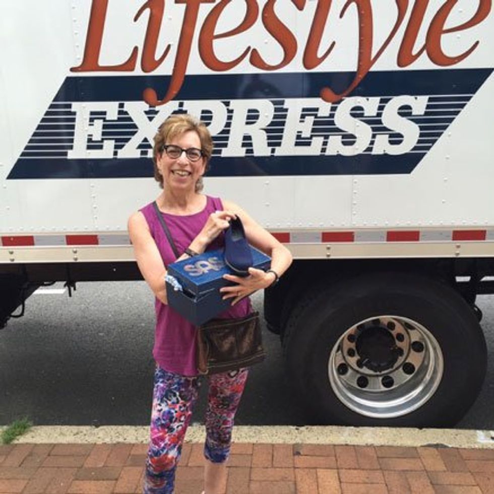 I bought a pair of Bliss shoes in navy at the Lifestyle Express.