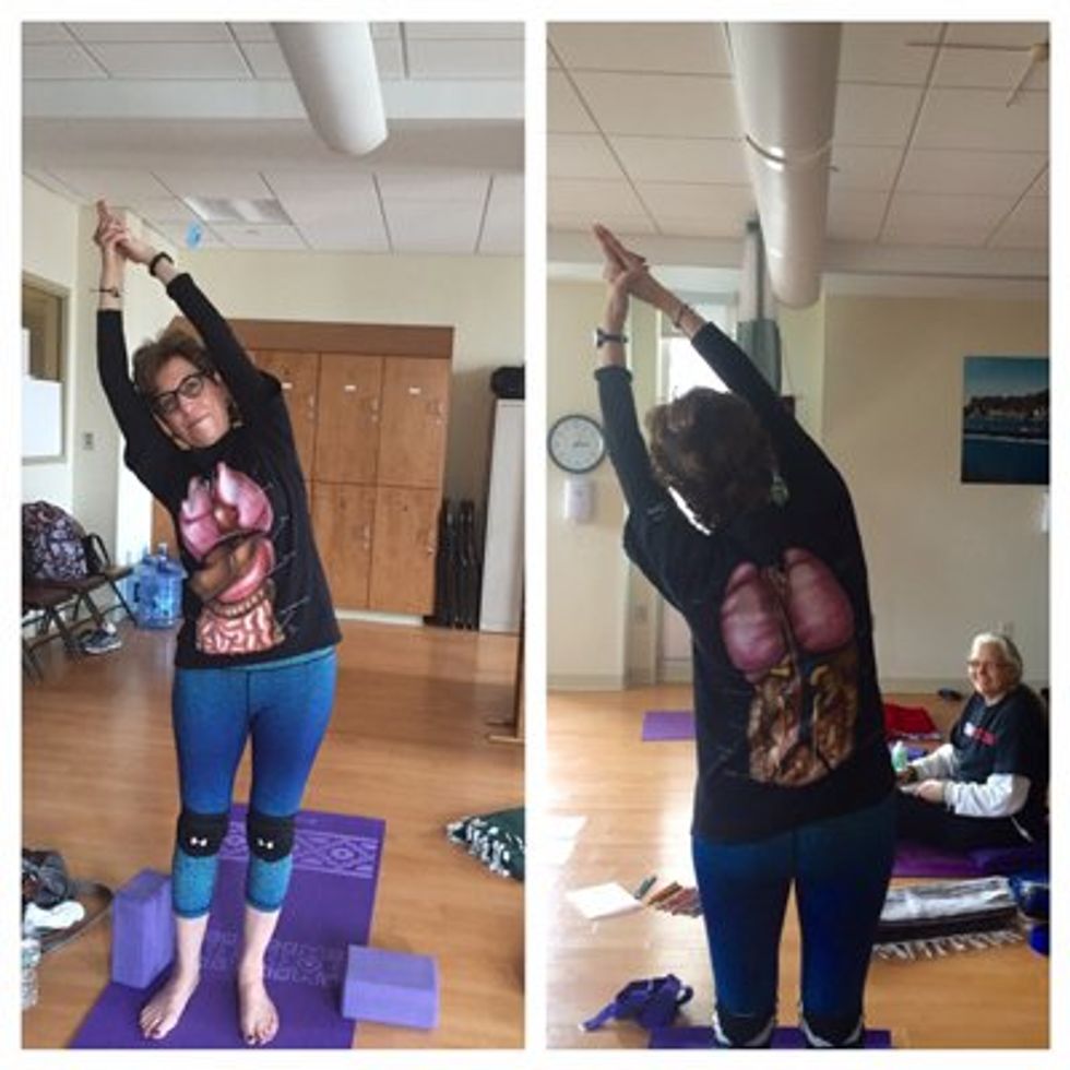 I learned about anatomy, including the abdominal organs and how they move during asanas.