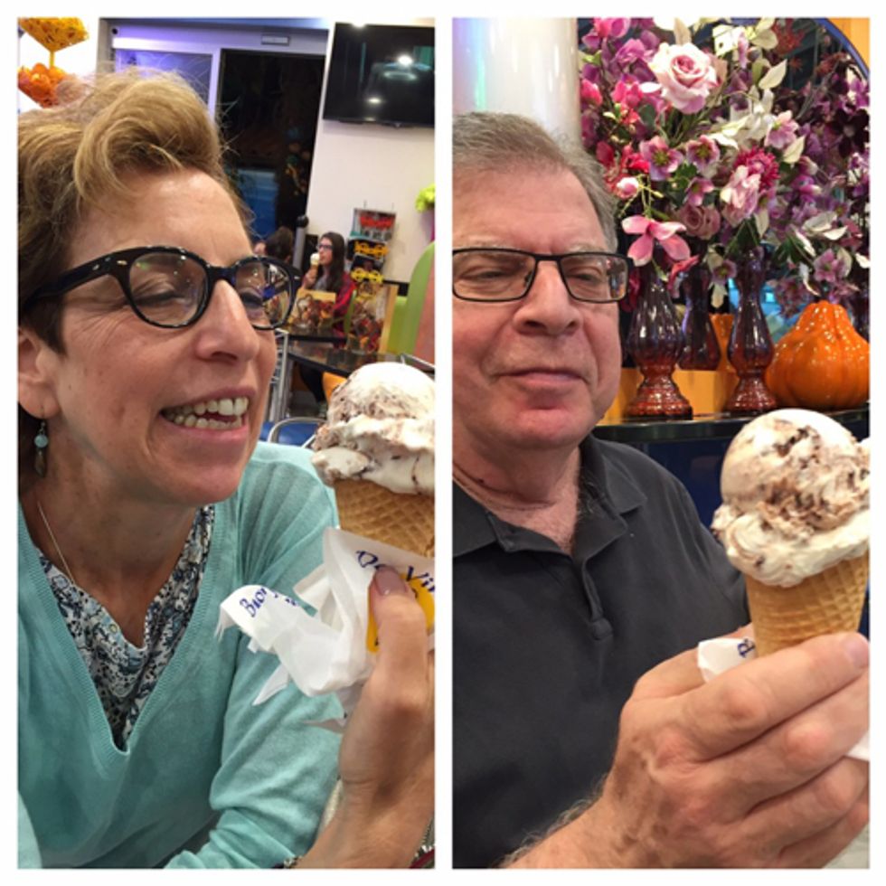 I shared my gelato with my boyfriend L.