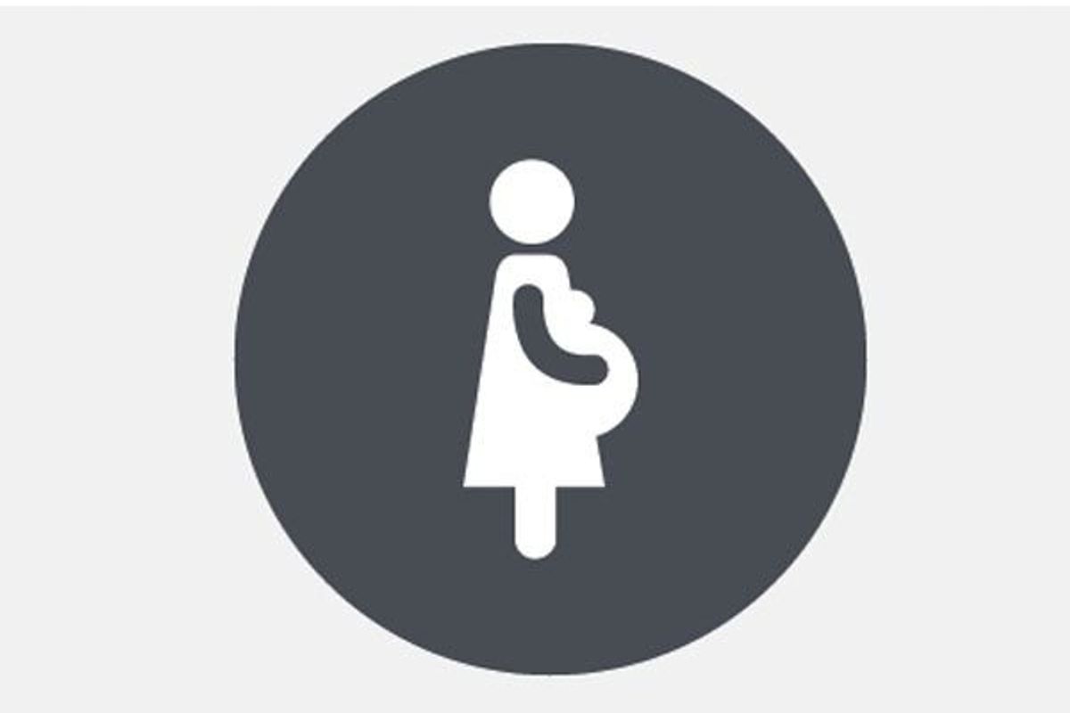 icon of a pregnant woman