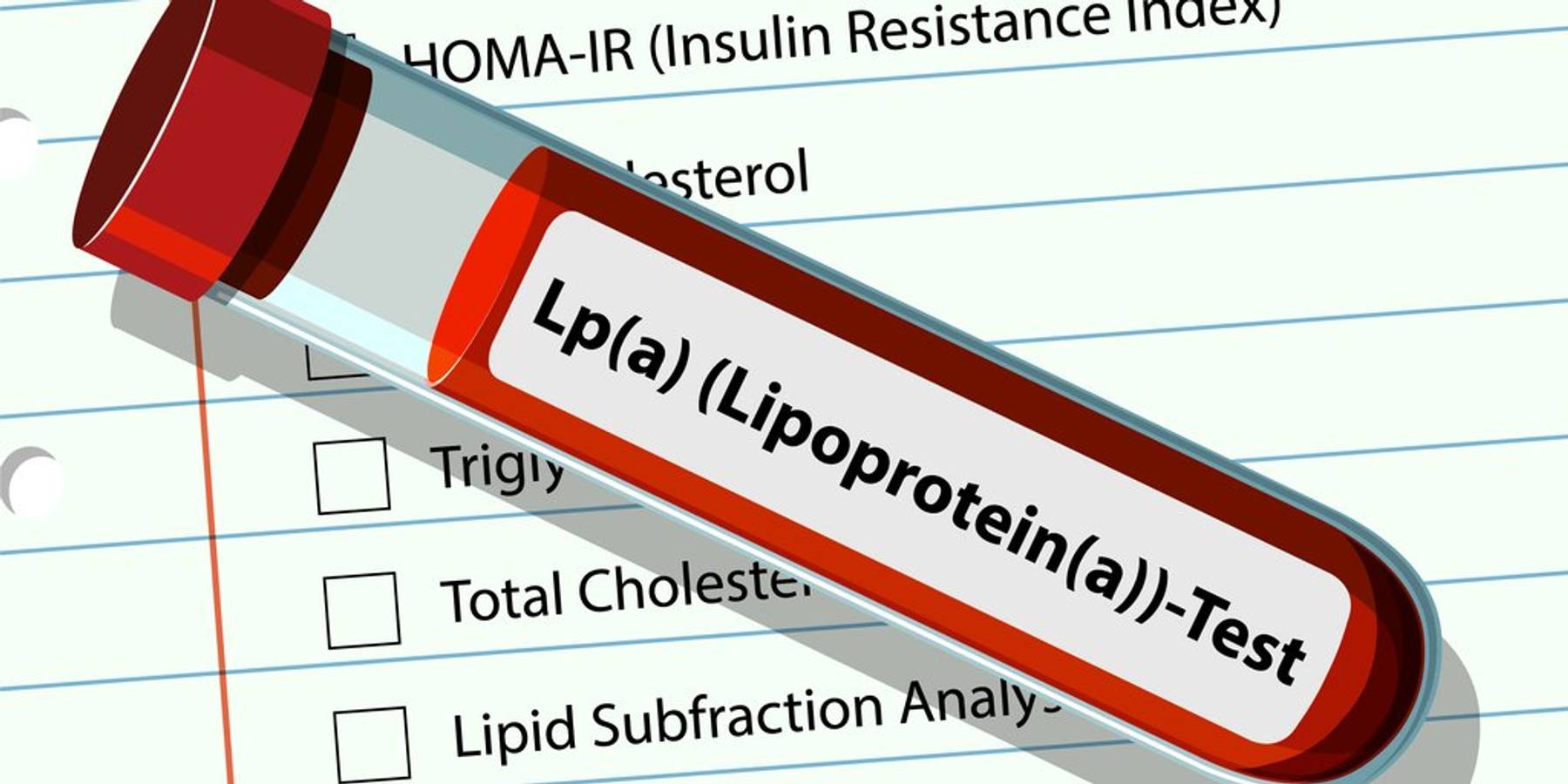 Illustration of a blood test for Lipoprotein(a)