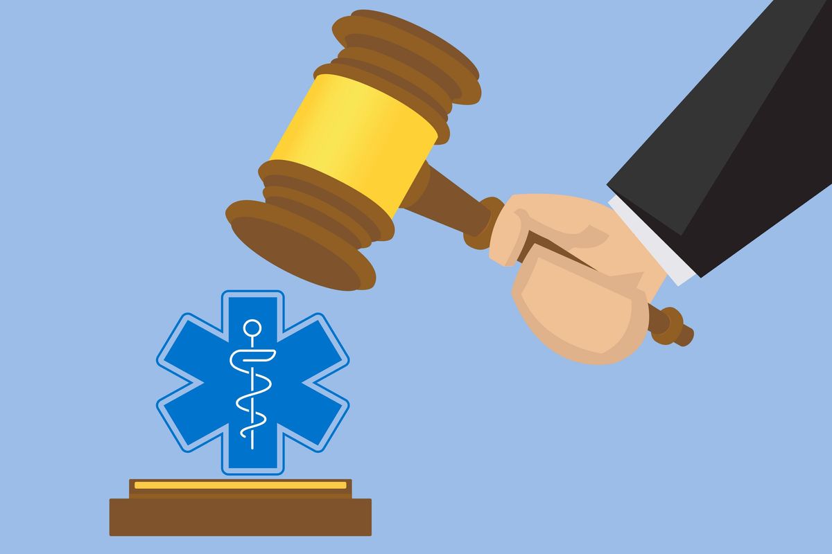 illustration of a person holding a gavel