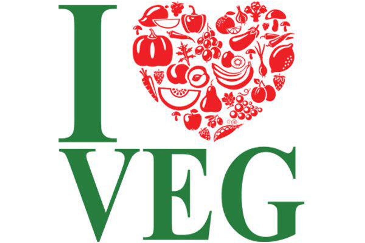 illustration of "i love veg"