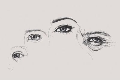 drawn eyes