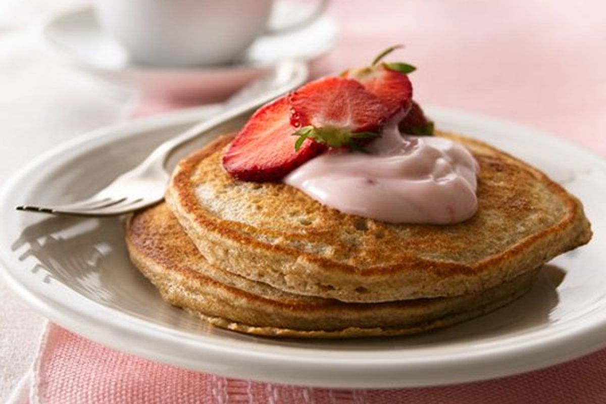 Whole-Grain Strawberry Pancakes