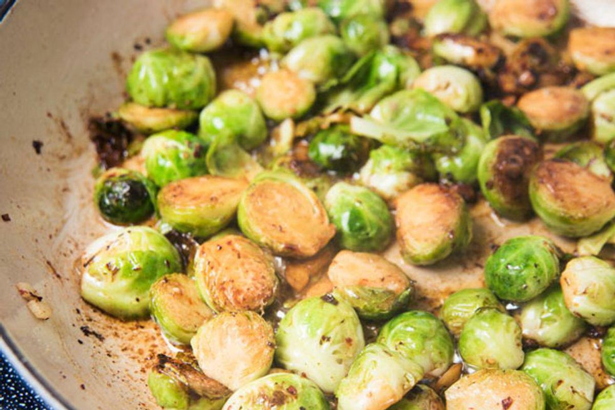 Blistering Brussels Sprouts