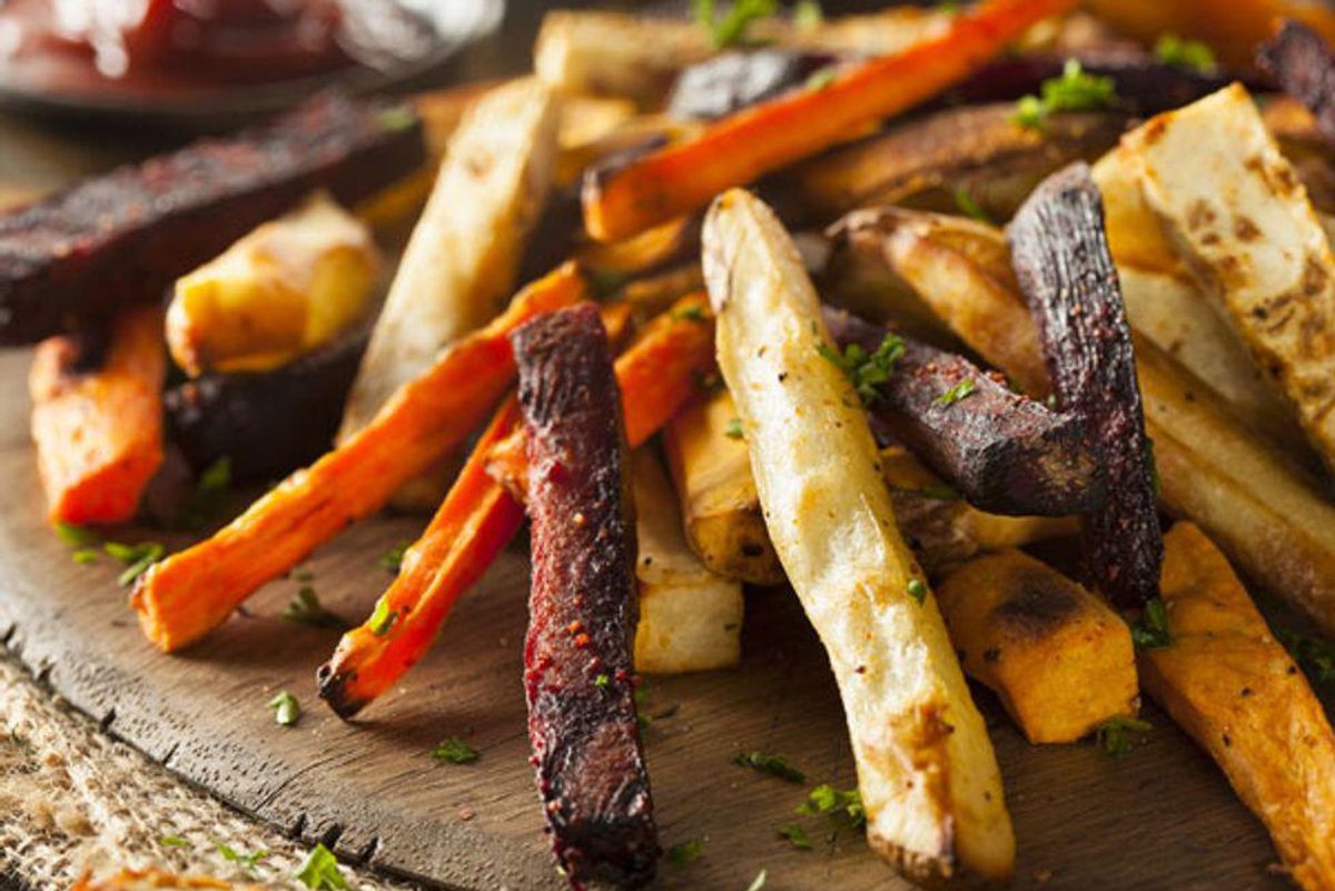 Vegetable Fries With Pumpkin Dip