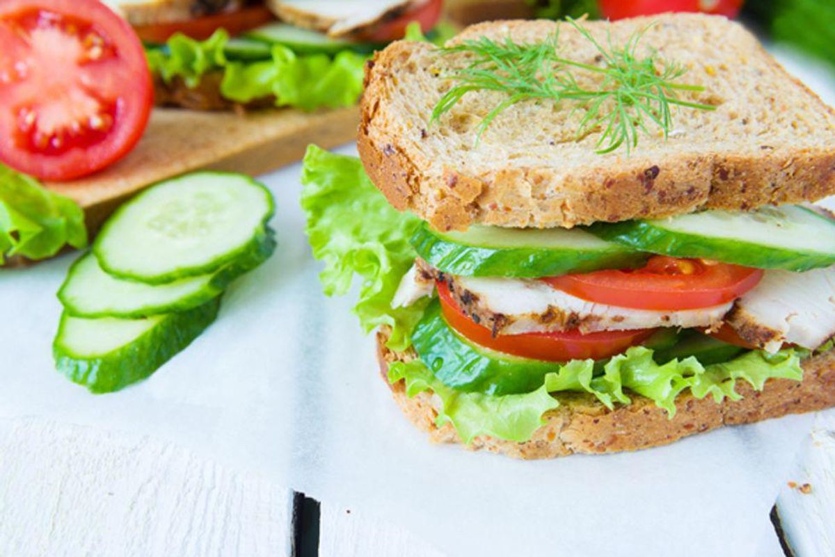 Turkey and Cucumber Sandwich
