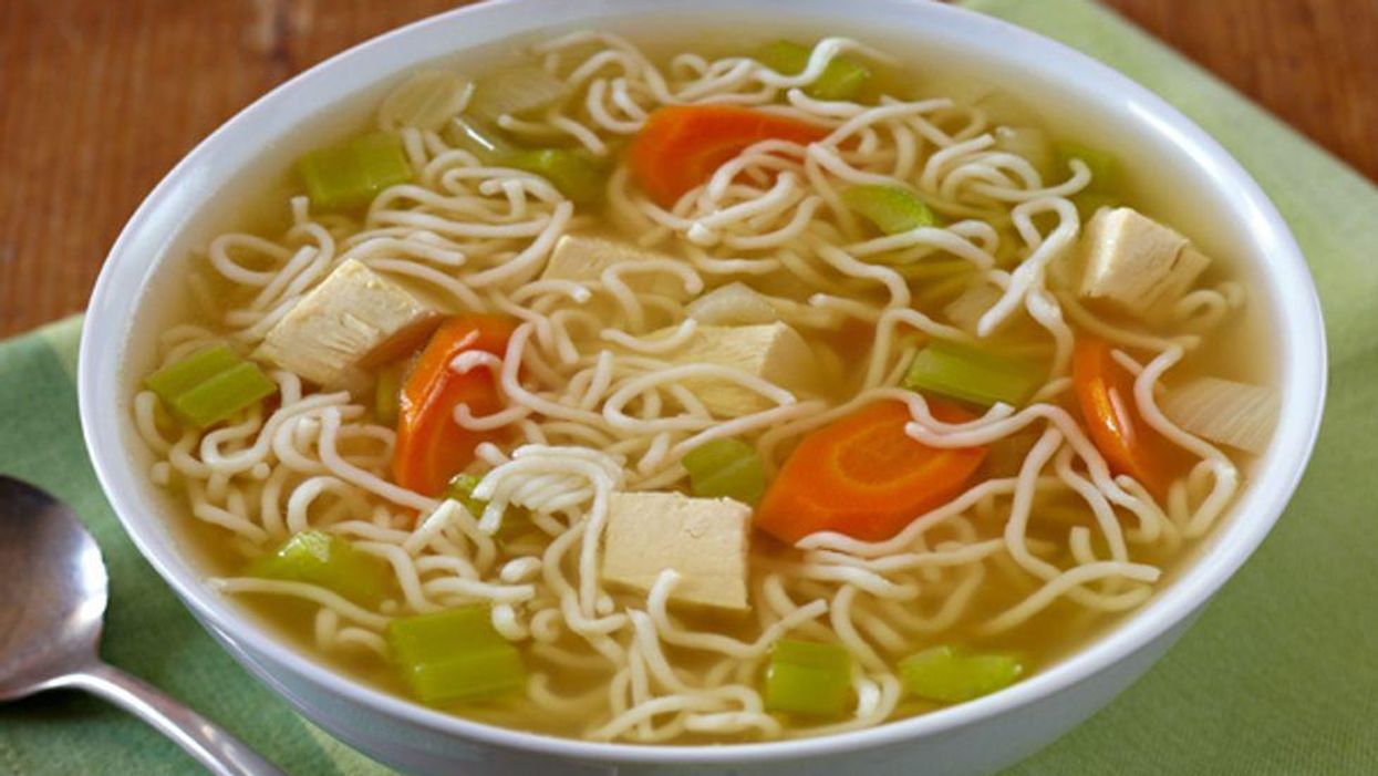 Hearty Chicken Soup With Tofu Shirataki