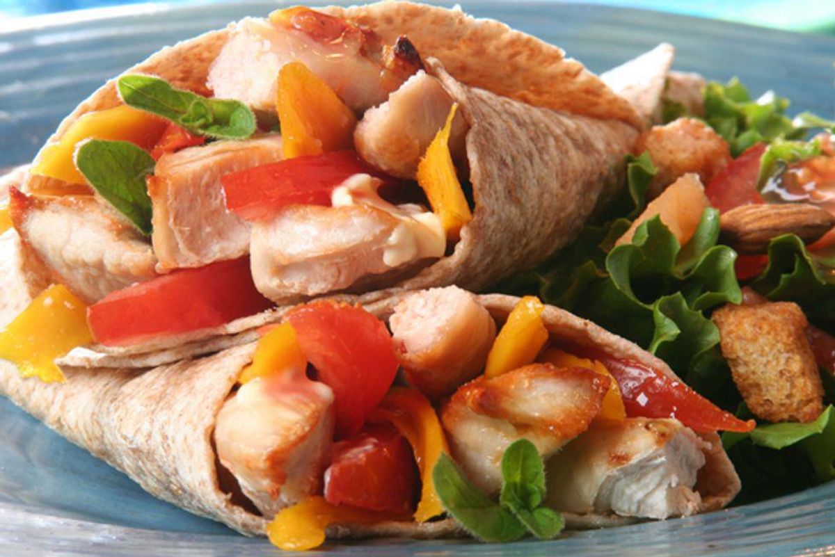 Asian Mango Chicken Wraps