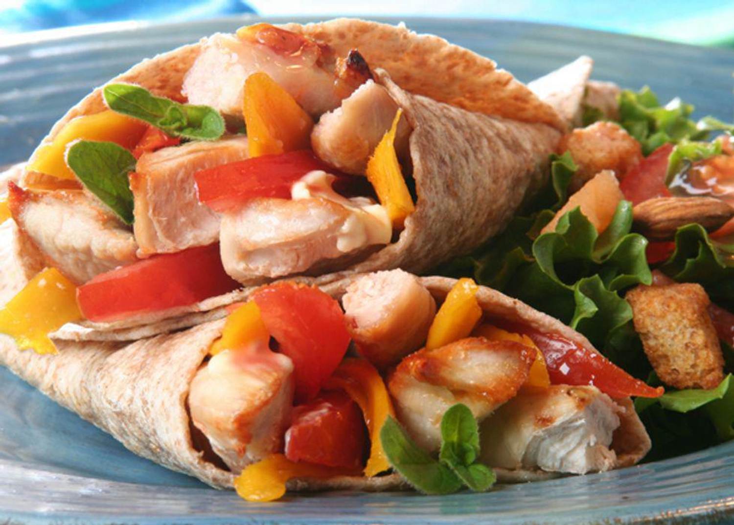 Asian Mango Chicken Wraps