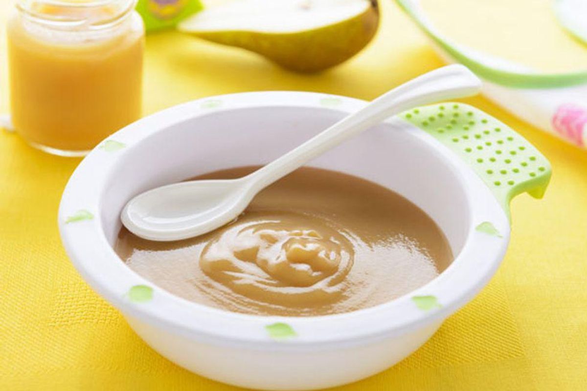 Pear and Potato Puree Baby Food
