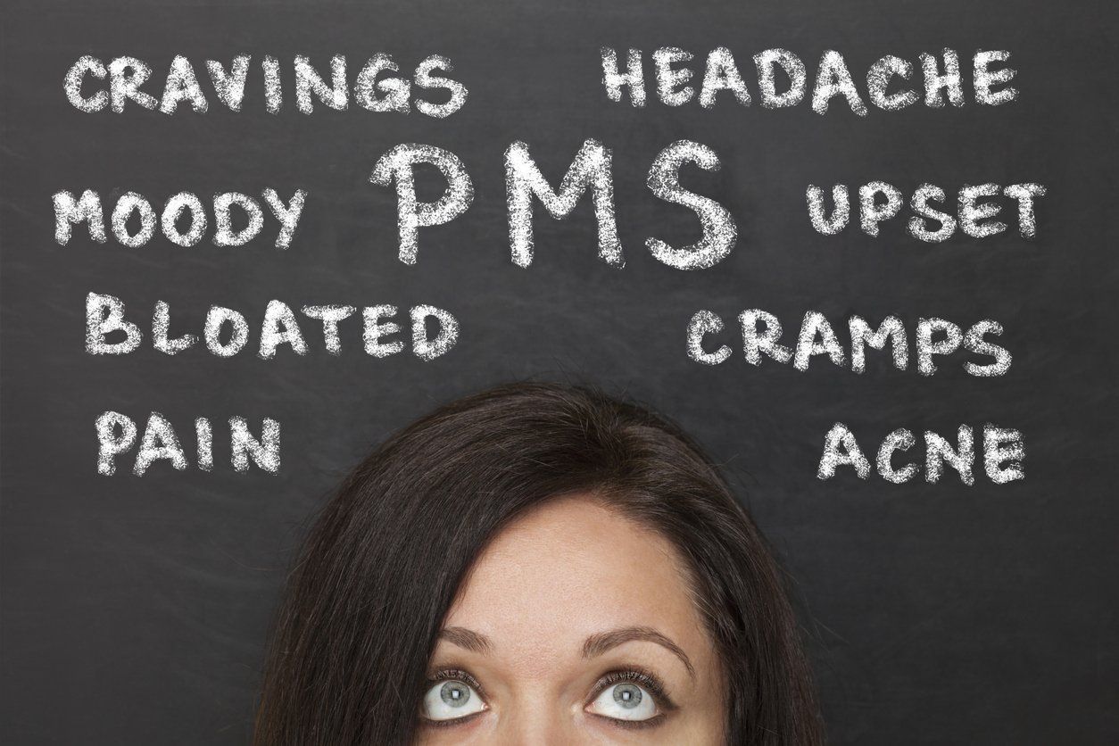 Woman and PMS premenstrual syndrome