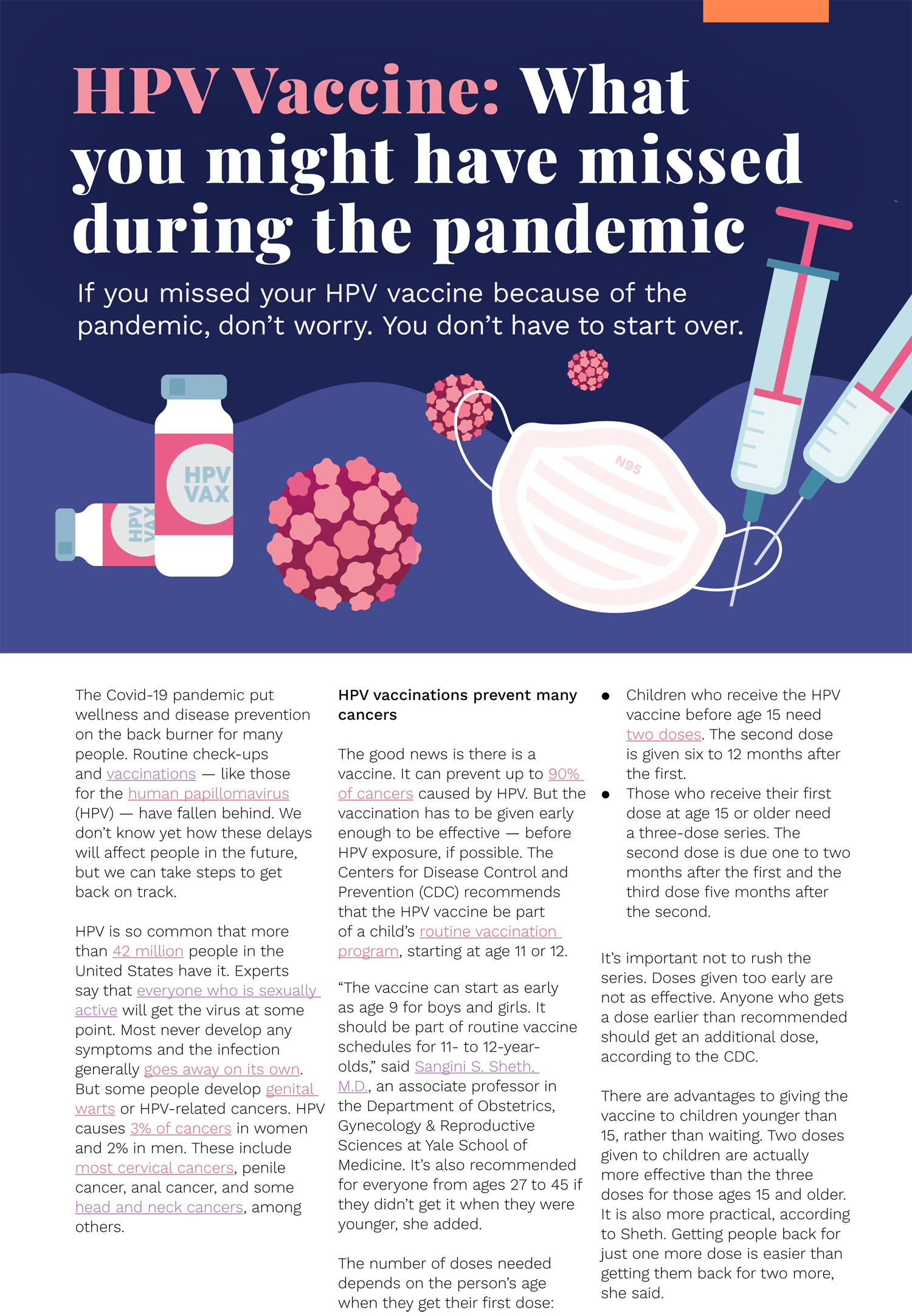 Infographic HPV Vaccine: What you might have missed during the pandemic. Click the image to open the PDF