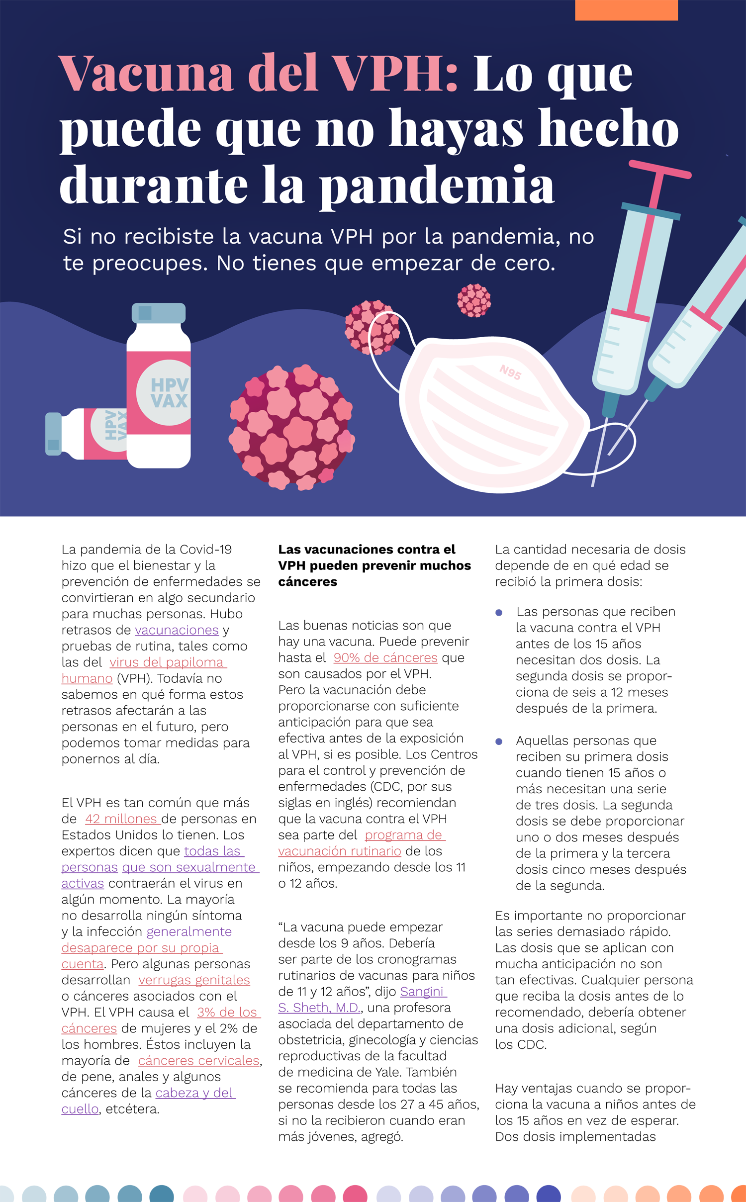 Infographic Vacuna del VPH: Lo que puede que no hayas hecho durante la pandemia. Click the image to open the PDF