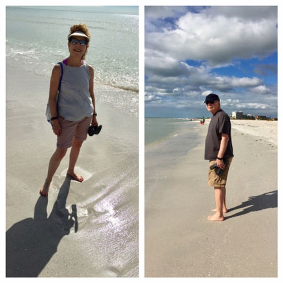 It was warm enough to wear shorts and flip-flops!