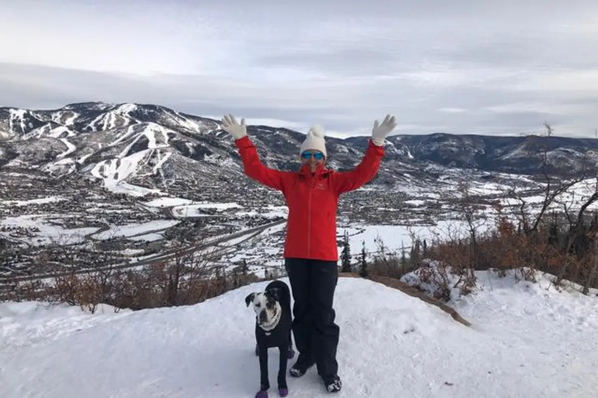 Karina Ozment and her dog Knut