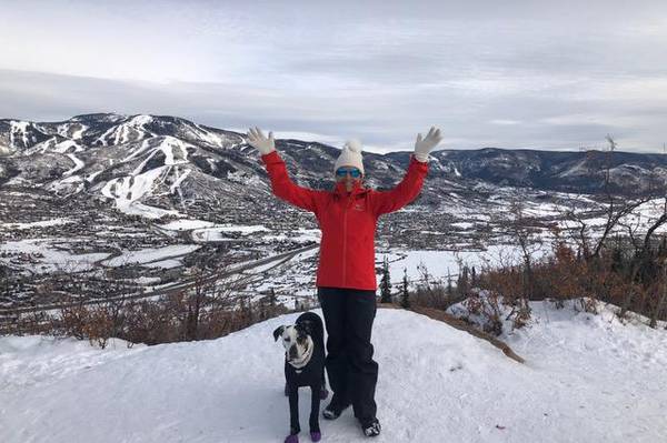 Karina Ozment and her dog Knut