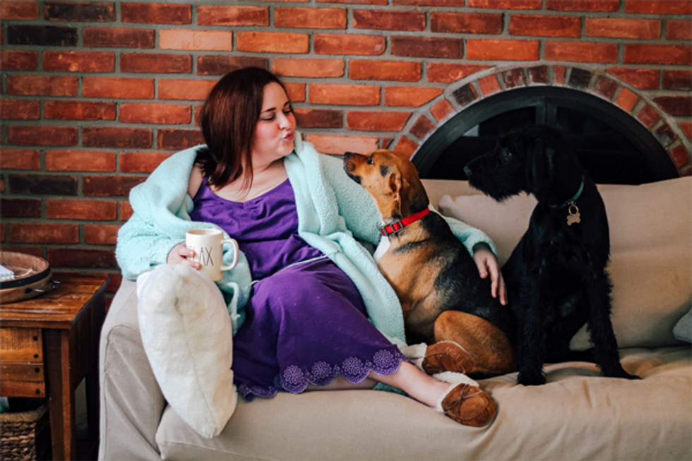 Kendall Rayburn and her dogs