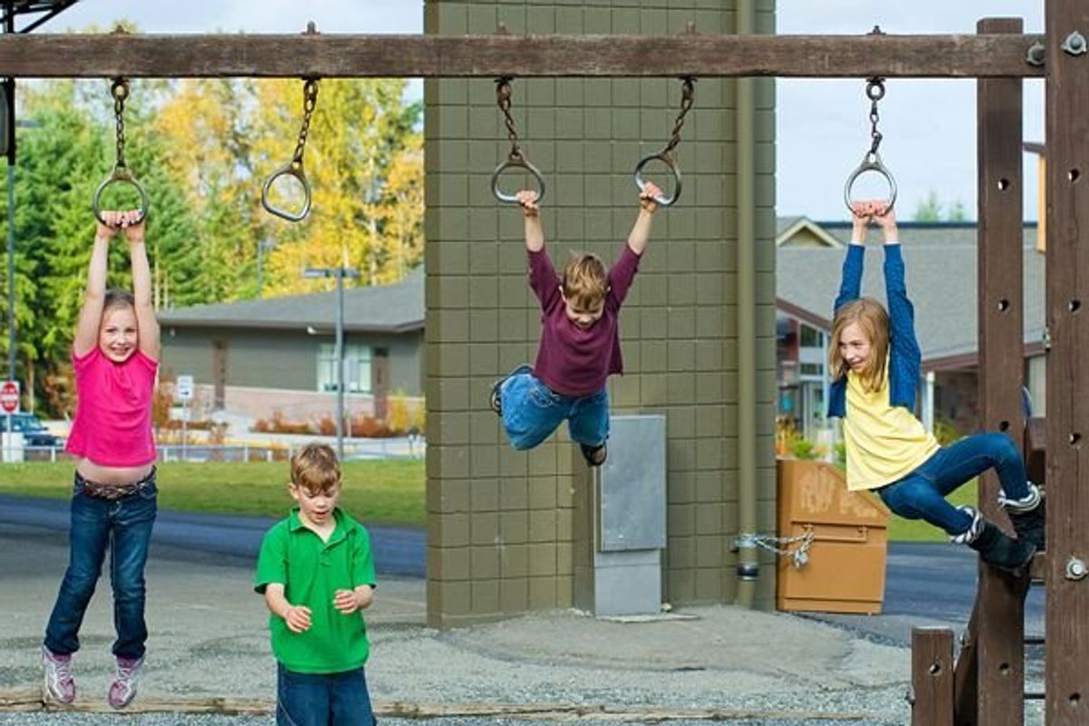 kids at recess at school