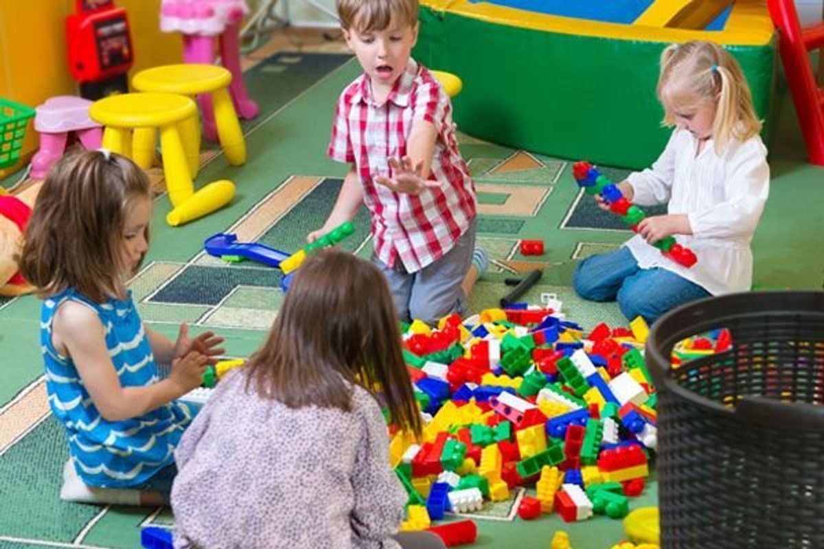 kids playing at daycare