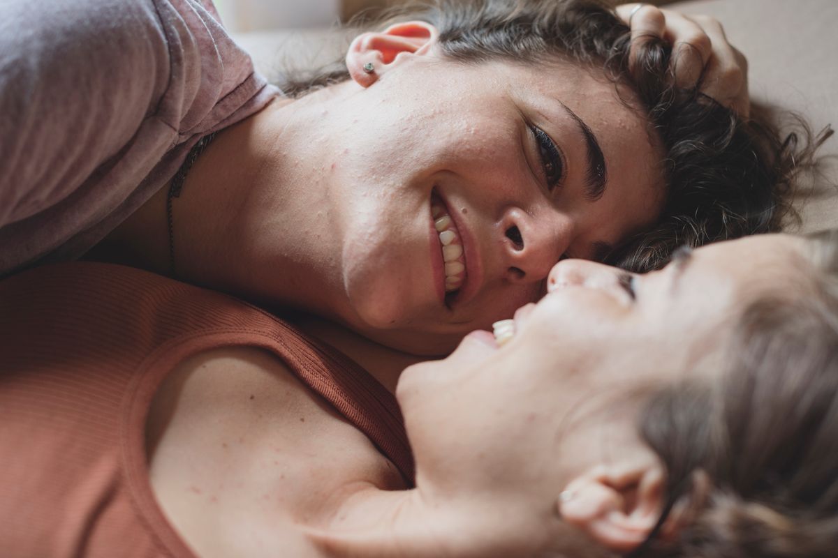 Lesbian Couple Together Indoors