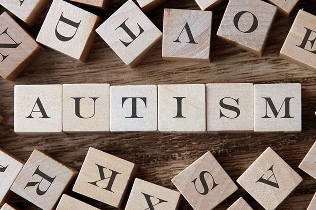letter blocks spelling autism