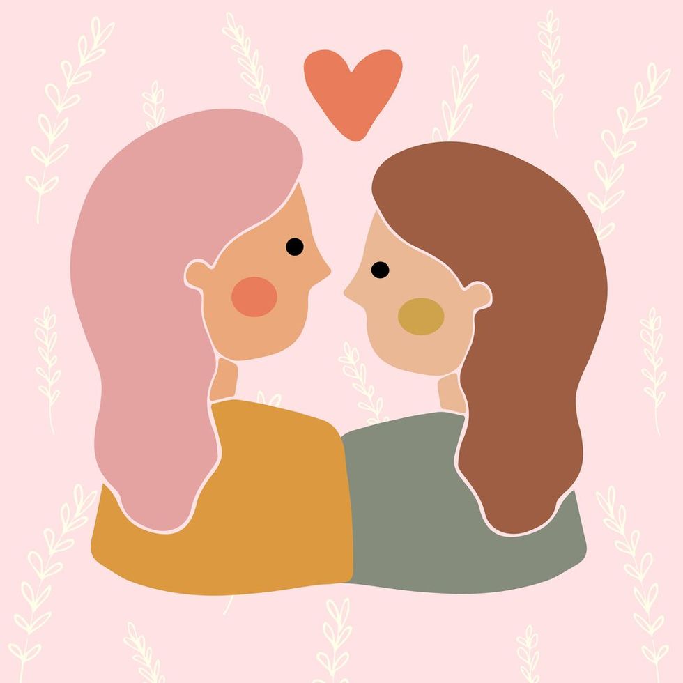 Pasangan LGBT+ dan lesbian.  cinta adalah cinta