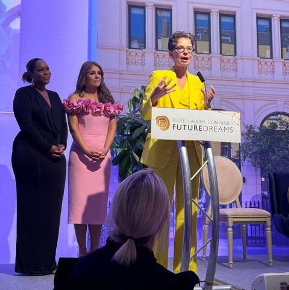 Liz receiving Humanitarian Award, 2024