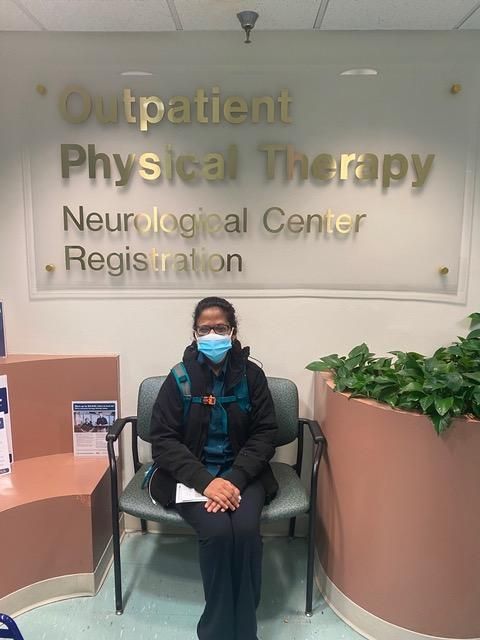 manisha in a waiting room