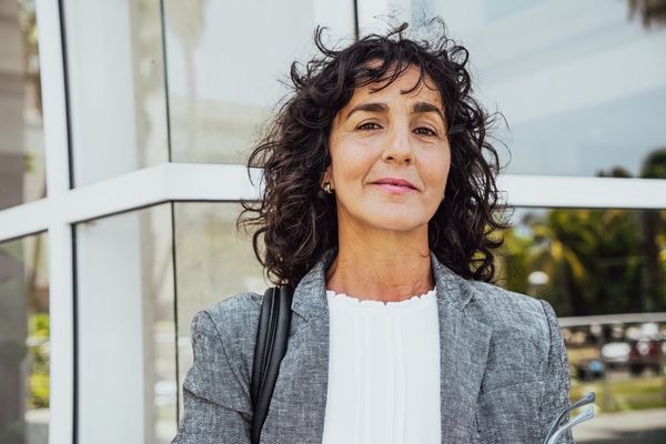 mature businesswoman outdoors