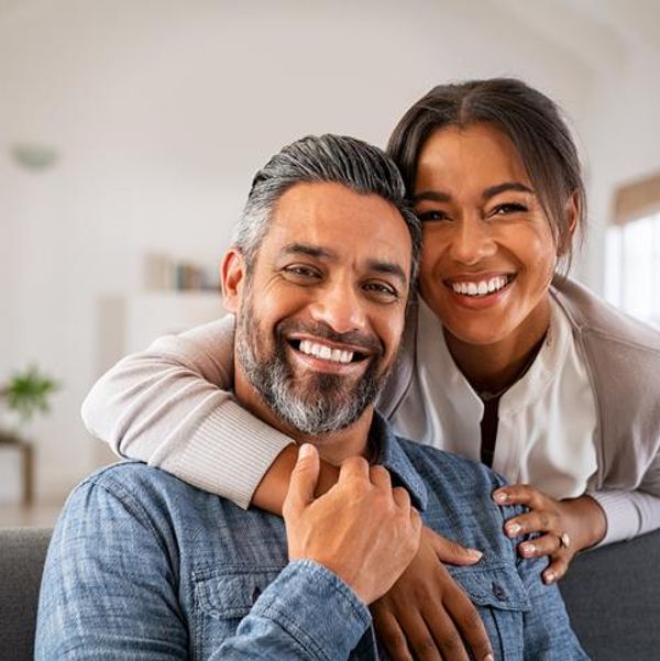 Mature indian couple hugging