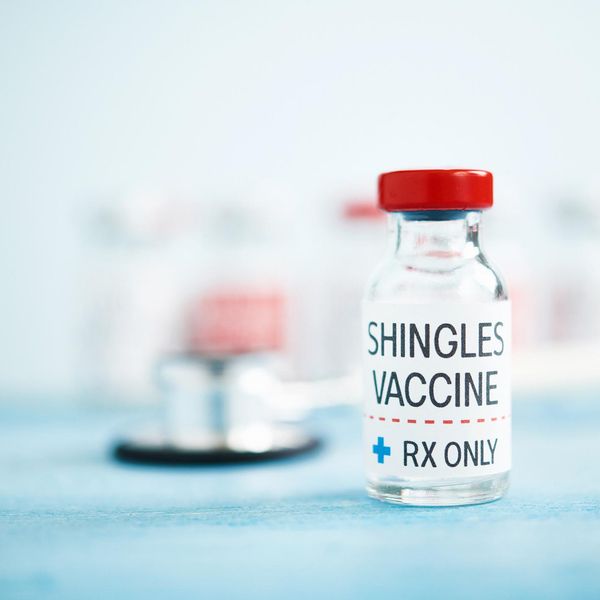 Medical Vial with Shingles Vaccine