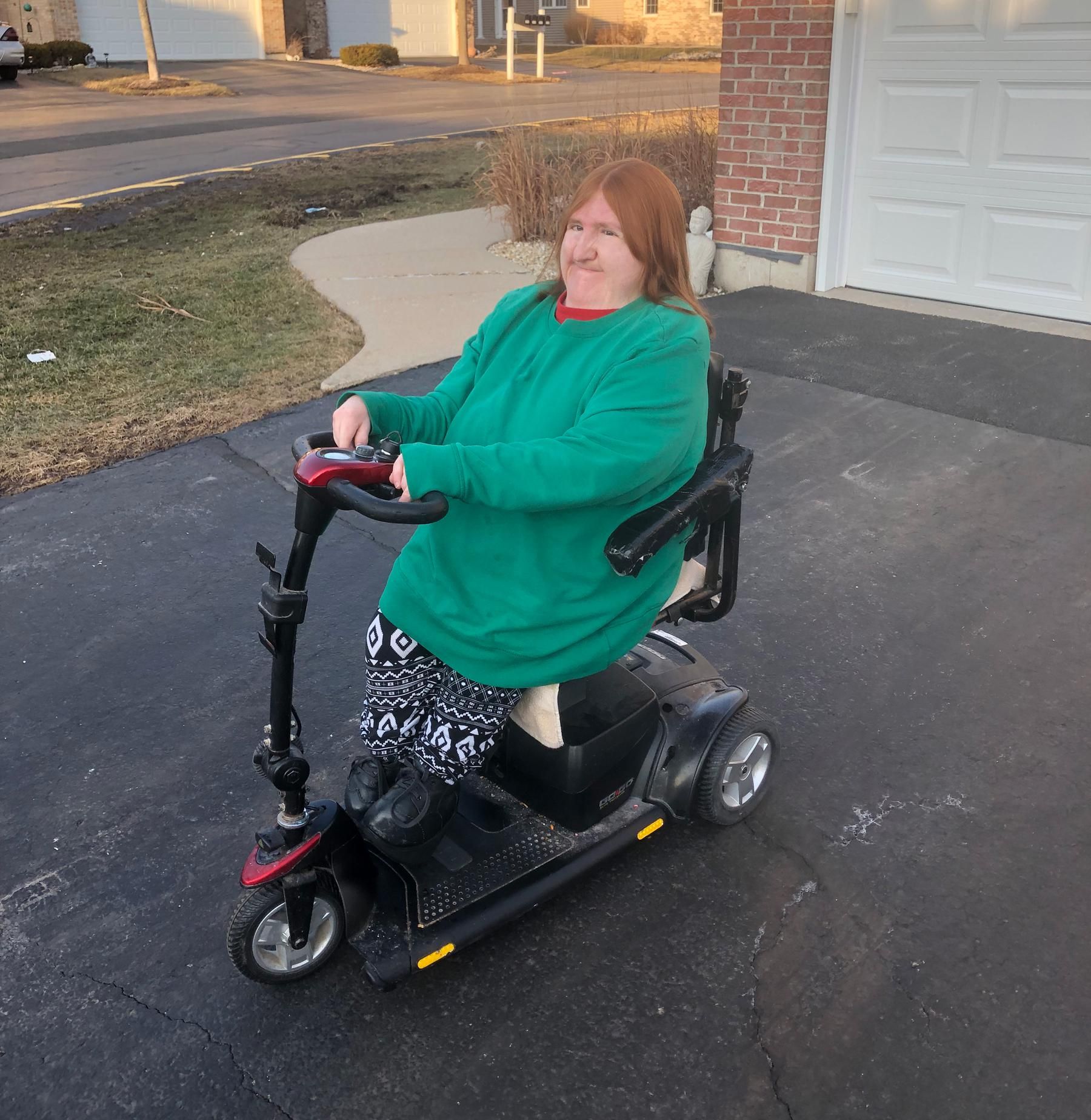 melissa blake in her wheelchair