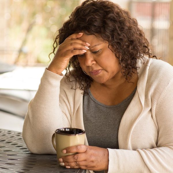 Middle age woman in deep thought