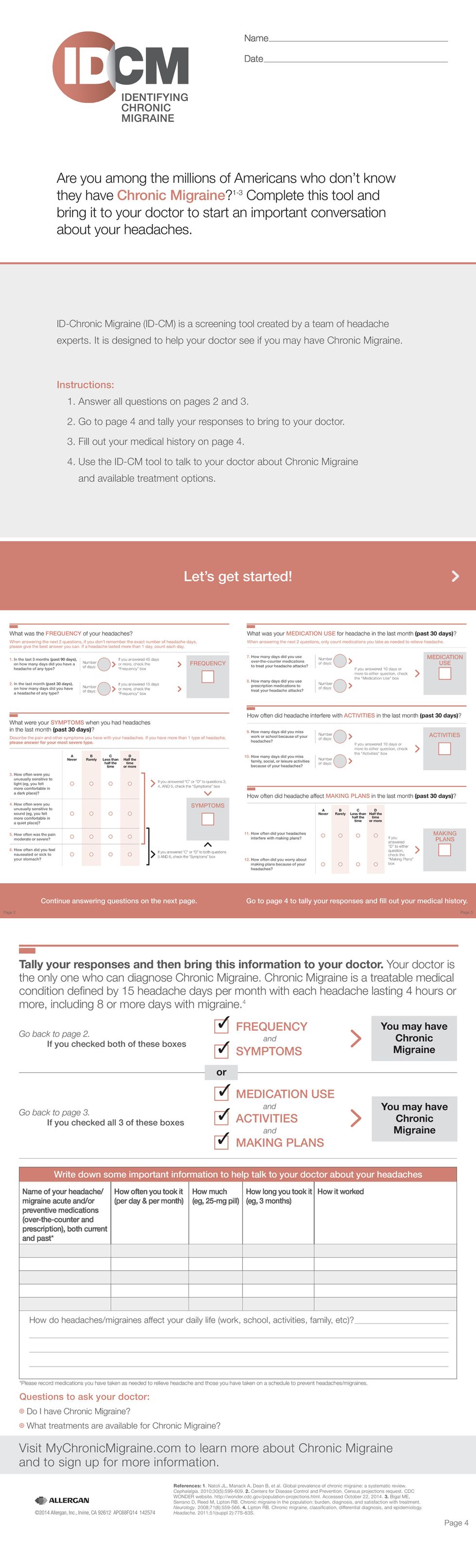 migraine screenin tool pdf