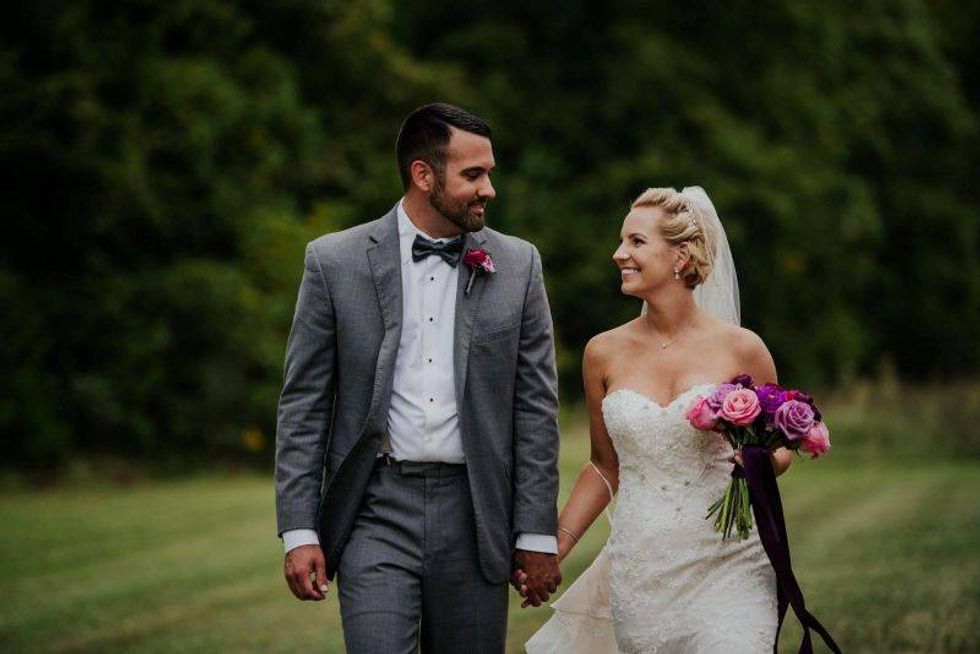 Mindy and Ryan on their wedding day.