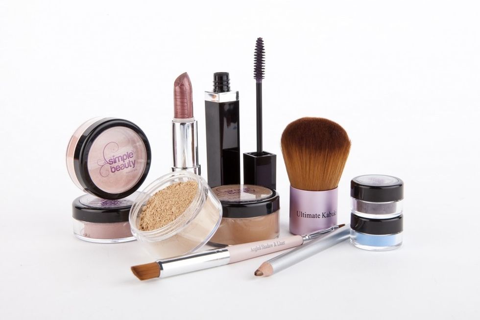 Mineral makeup is easy to use and provides natural protection from the sun.