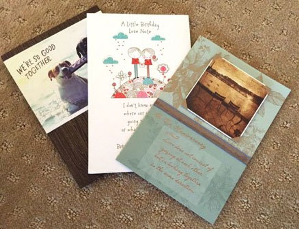 My boyfriend L picks the perfect cards for every occasion.