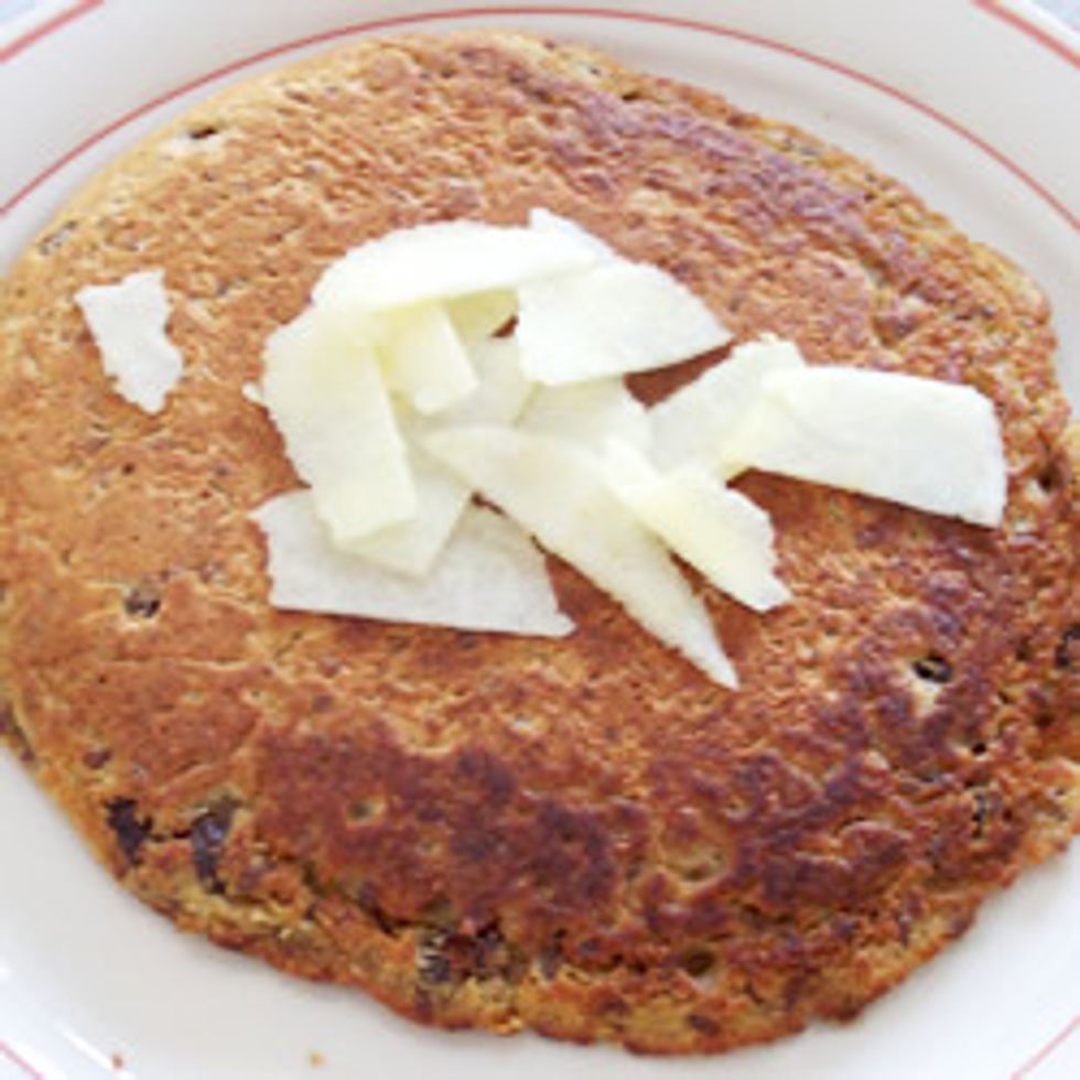 Oatmeal Carob Chip Pancakes