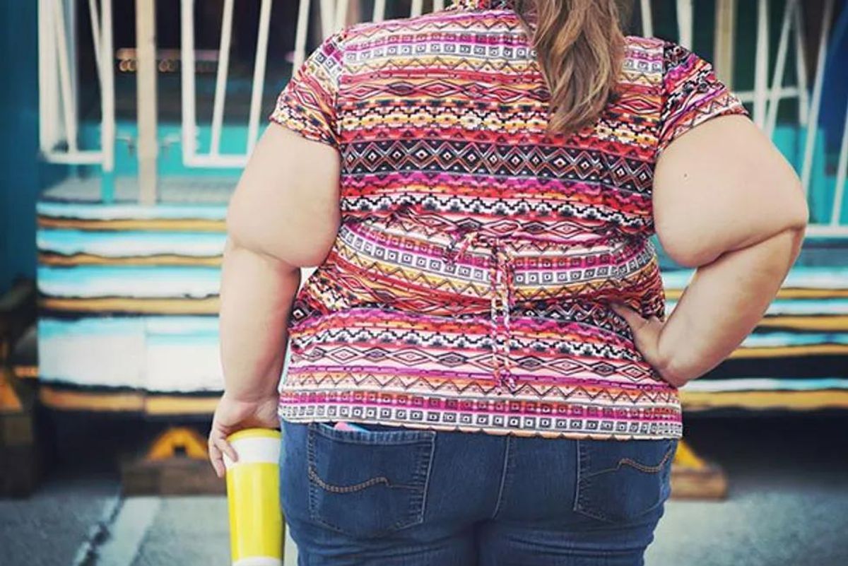 obese woman from the back